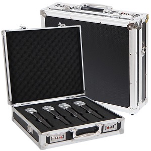 Wired and wireless microphone case microphone bag  Wireless microphone bag aluminum bag  4-way storage microphone case ADDMS4